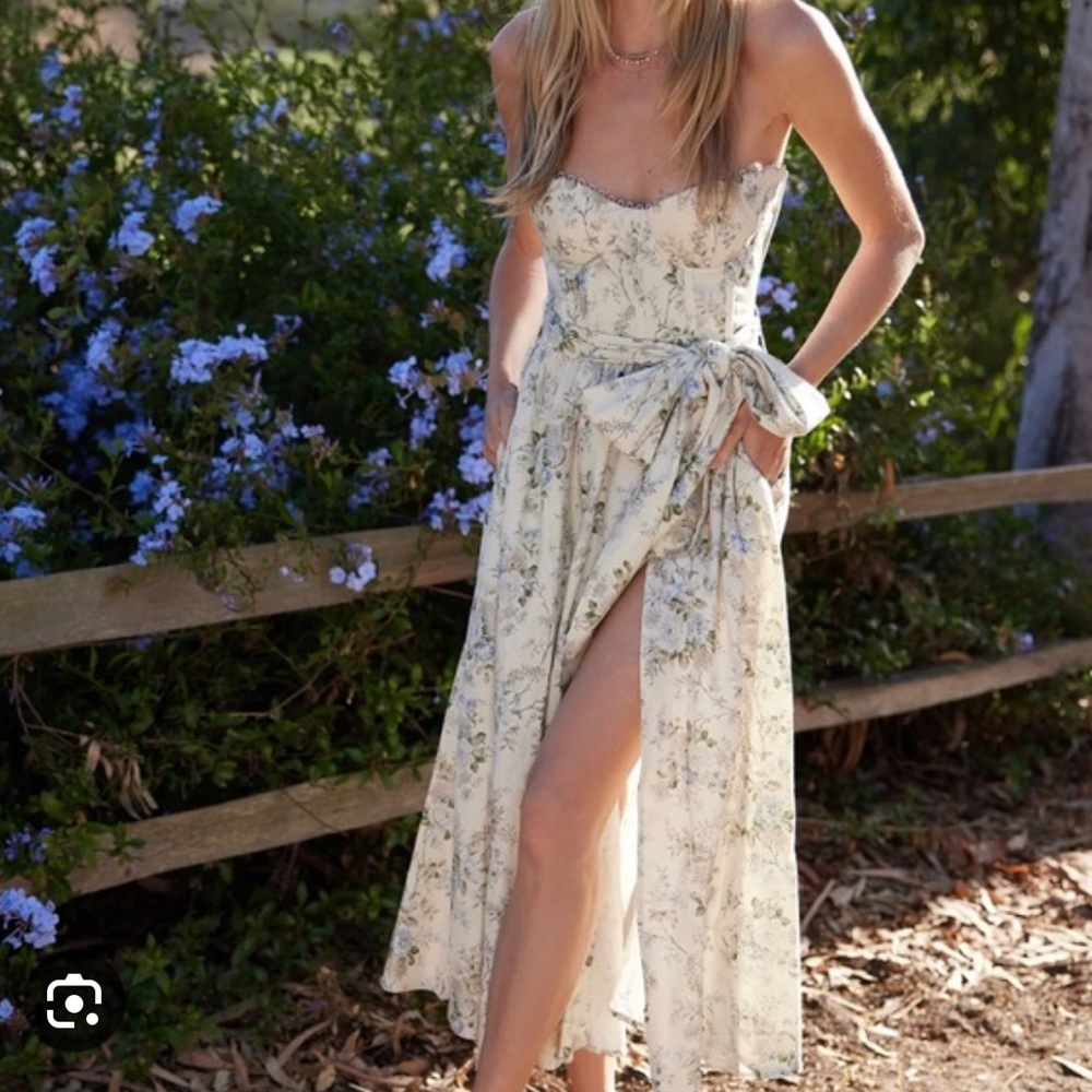 V. Chapman Valentina Dress in Blue Bouquet